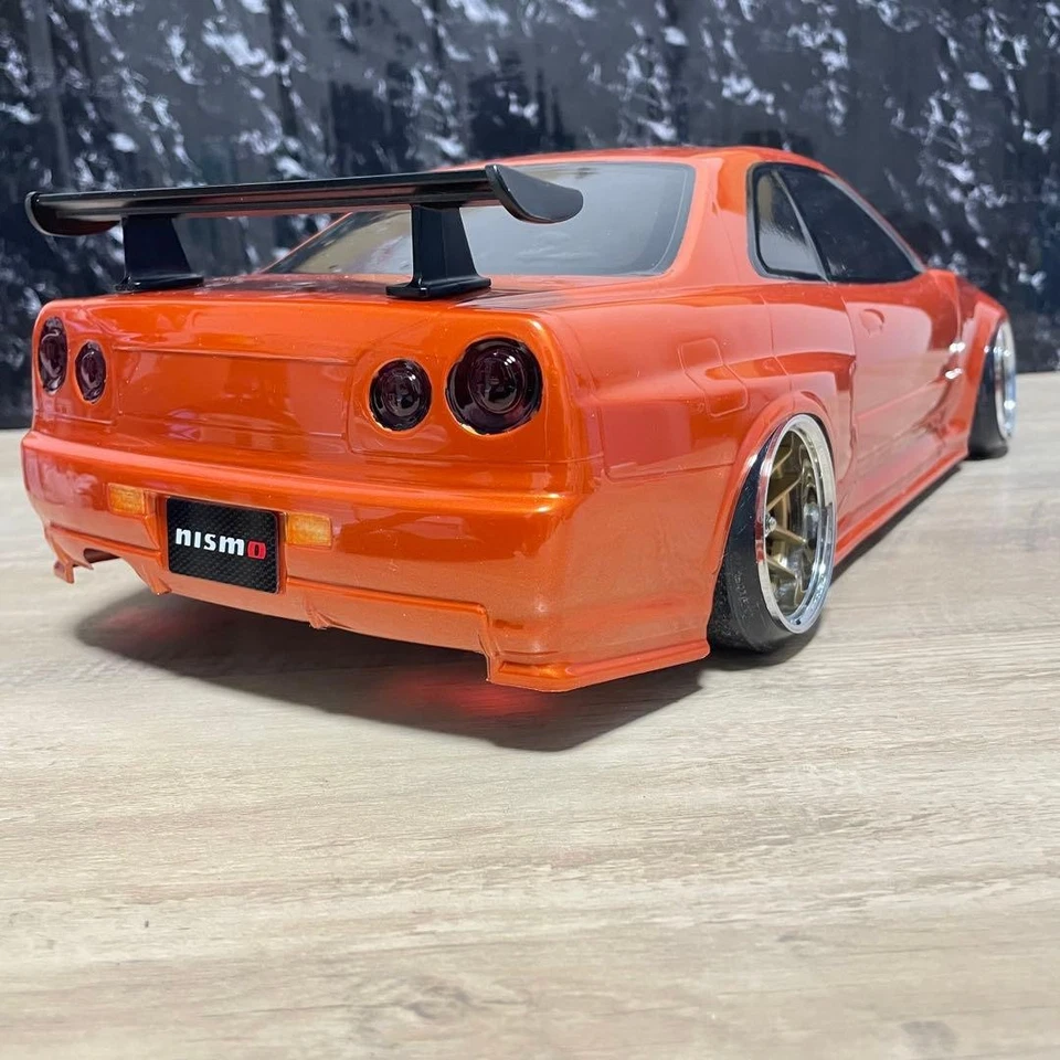Tamiya Nissan Skyline GT-R R34 1/10 RC Body Metallic Orange, Street Use, New - Image 3 of 4