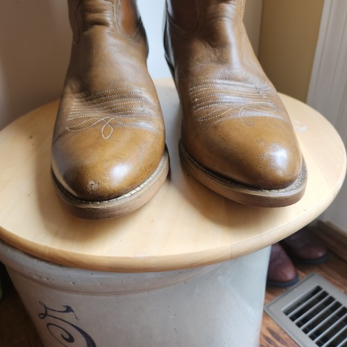 Mens Leather Western Boots Size 12 D - Picture 7 of 8