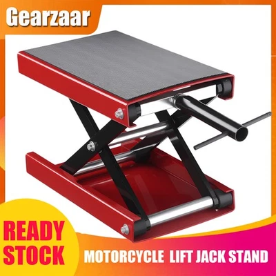 GEARZAAR 500KG Motorbike Motorcycle Table Bench Workshop Scissor Lift Jack Stand Paddock