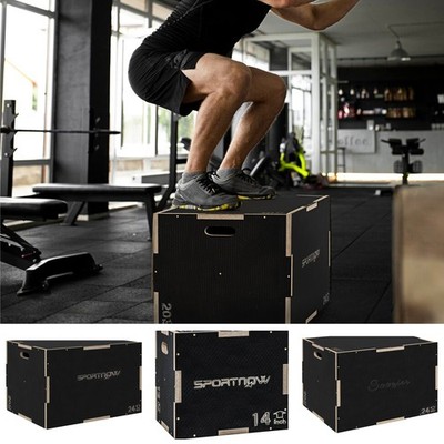 Pylometrische Sprungbox, Step Up Box aus Holz für Home Gym Training