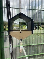 Futterstelle Vita, Holz, Anthrazit Futterspender Vogelfutterhaus Futterstation