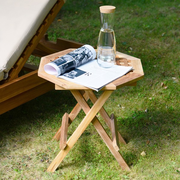 Beistelltisch 50 Cm Klappbar Frisia Aus Teakholz Garten MöBel Wohnfreuden-image