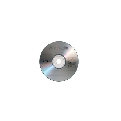 Verbatim CD-R Discs 700MB/80min 52x w/Slim Jewel Cases Silver 10/Pack 94935