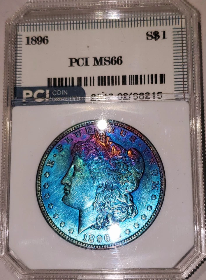 1896-P $1 Morgan Silver Dollar MS65 Nice Toning - Image 2 of 4