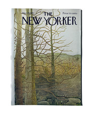 The New Yorker Magazine March 25, 1972 Bare Trees Landscape Ilonka Karasz VG