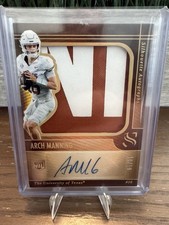 Panini Silhouette Patch Auto /10 Arch Manning Texas (BOOK END) #SA-AMG