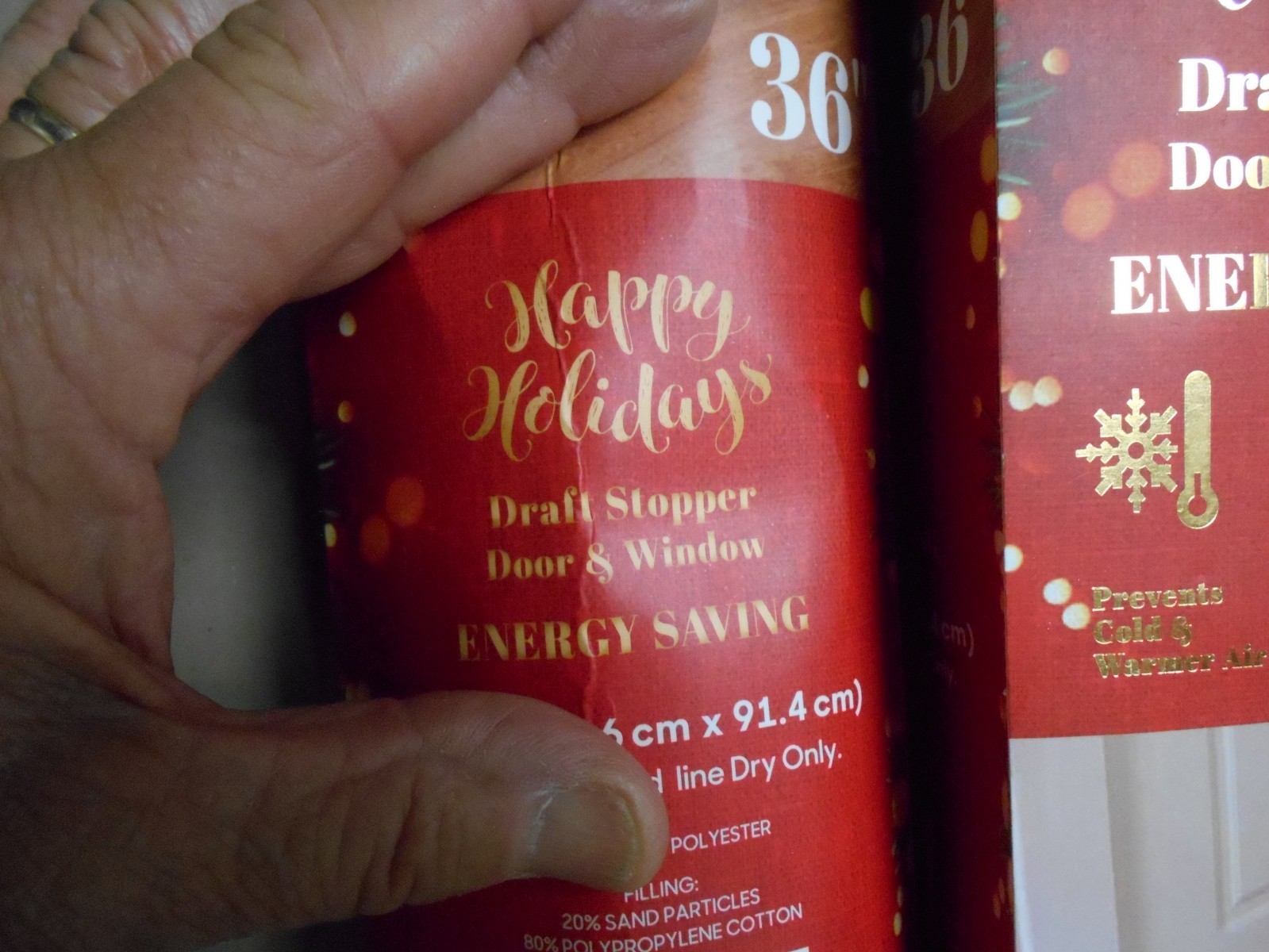 HOT HOT DEAL - 36" long "NEW" Holiday Theme Door Draft Stoppers.  ONLY 3 LEFT!