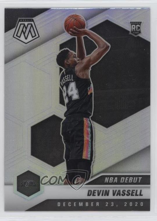 2020-21 Panini Mosaic NBA Debut Silver Prizm Devin Vassell #278 Rookie RC 9p5