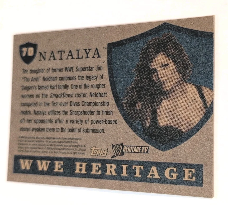 2008 Topps Heritage WWE IV - Natalya #70 (RC) Rookie  - Image 2 of 2