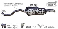 EndschalldäMpfer NachschalldäMpfer Ernst 133289 FüR Bora Octavia VW Seat Golf 1