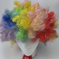 Clown Wig Adult Multi-Color Halloween Wig Costume Wig KaneKalon Hair Vintage