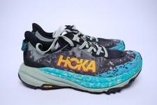 Hoka One One Speedgoat 6 Women  s Size 7B Trail Running Black Aloe Excellent 261