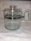 Vtg Pyrex Flameware #7756 4-6 Cup Glass Coffee Percolator Pot Complete VGC