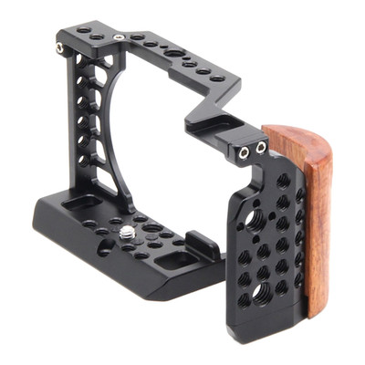Leichter Aluminiumkäfig für Sony A6400 mit 1/4-20 Gewindelöchern Cold Shoe