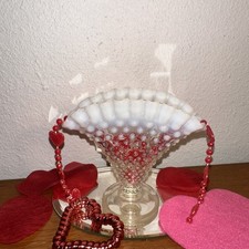Vintage Fenton 4" Opalescent Vase Hobnail