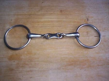 Used Stainless French link Loose Ring Snaffle Bit  4 3/4" Mouth