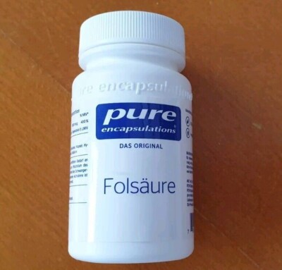 Vitamin B9 (Folsäure) PURE ENCAPSULATIONS 60 Kps, ungeöffnet, abgel. MHD 12/23