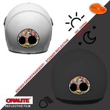 Adesivi casco rifrangenti teschio zombie sticker bomb helmet reflective 1pz.