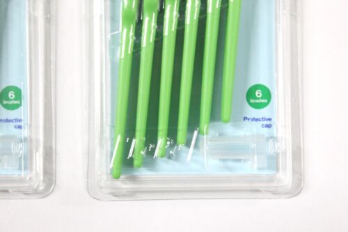 2 X TEPE INTERDENTAL GREEN ANGLE 6 PACKS 12 BRUSHES SIZE 5 ,0.8mm FLOSSERS - Picture 13 of 22