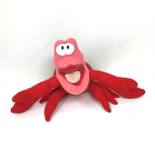 Disney Little Mermaid Sebastian Red Lobster Plush 6" Furry Shell Stuffed Animal