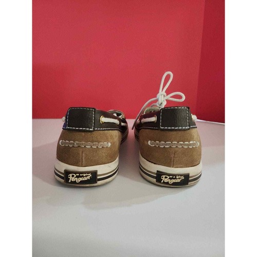 ORIGINAL PENGUIN FLY OCEAN MENS BOAT SHOE Brown Canvas Mens Size 11 - Picture 7 of 12