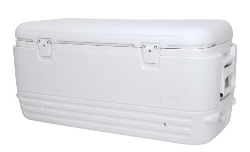 120 Qt. Extra Large Cooler Portable Insulated Ice Chest Beverage Cooler