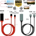 1080P HDMI Mirroring AV Cable TV HDTV Adapter Cord for iPhone iPad Android Phone