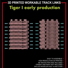 1/35 Rye Field Tiger I Early Prodution 3D Printed Workable Track Links #2029