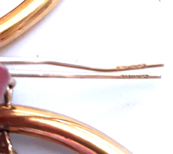 Vintage Monet Statement Two Dimensional Hoop Earr… - image 7