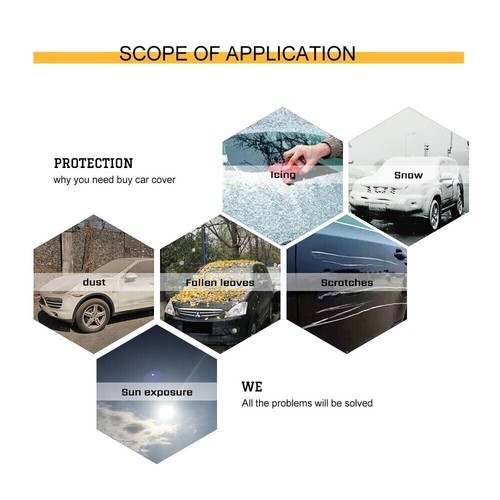 Car Cover Waterproof All Weather Outdoor Sun Protection Cover For Toyota Corolla - Picture 12 of 13