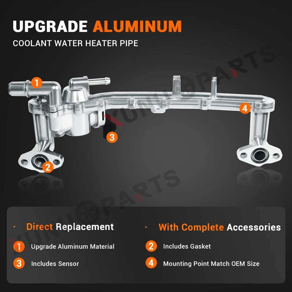 Tubo de calefacción cruzado de refrigerante trasero mejorado para Jaguar Land Rover 2010-2020 5,0 L Foto 4 de 4