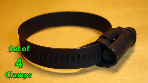 Set of 4 MIKALOR W3 Stainless Steel ASFA “L” Worm-Drive Black Jubilee Hose Clamp - Foto 4 di 4