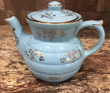 ENTERPRISE ALUMINUM USA SUPERIOR DRIP-O-LATOR No Insert BLUE N GOLD COFFEE POT