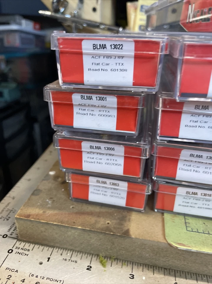 BLMA 1300x N Scale ACF F89-J89' Flat Car - RTTX - Image 2 of 4