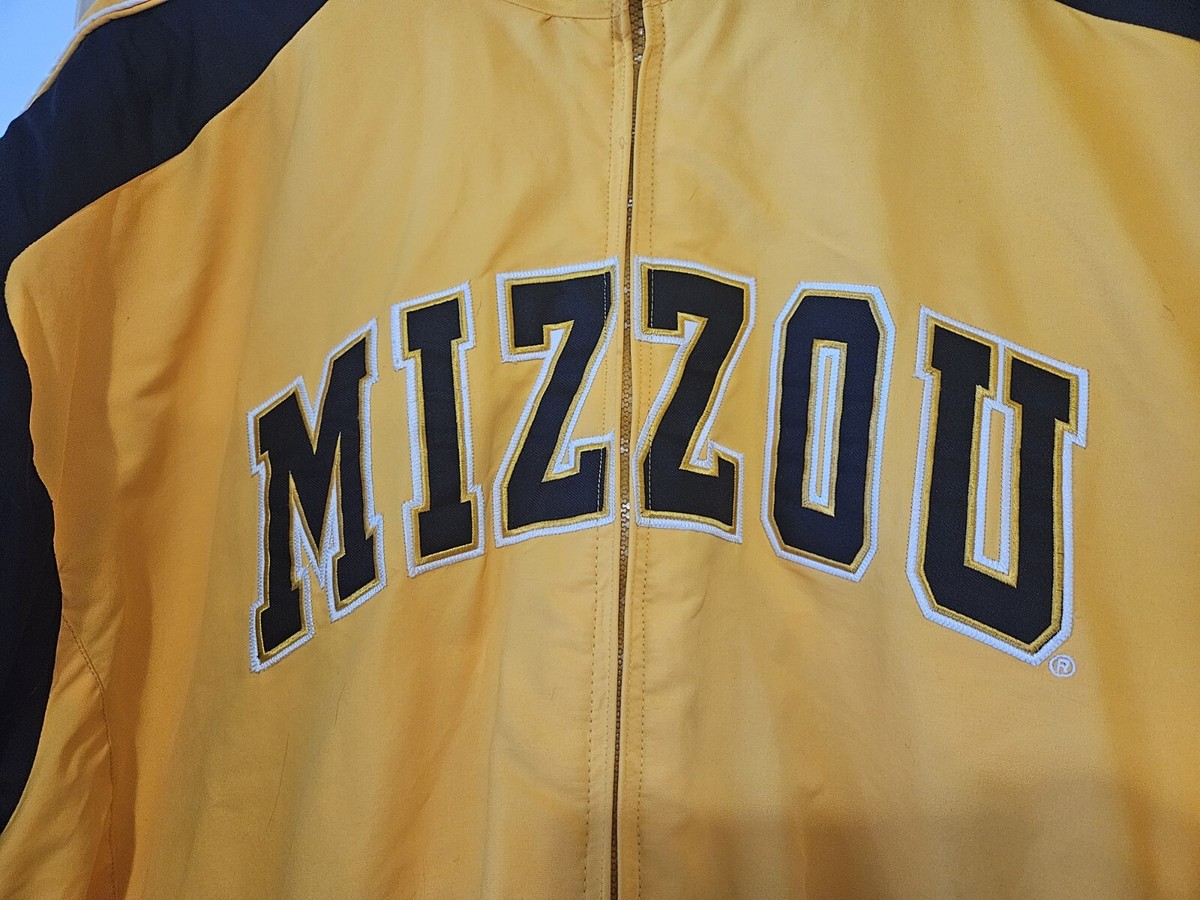 Mizzou Mens 2XL Black & Gold Full Zip Colosseum Athletics Coat