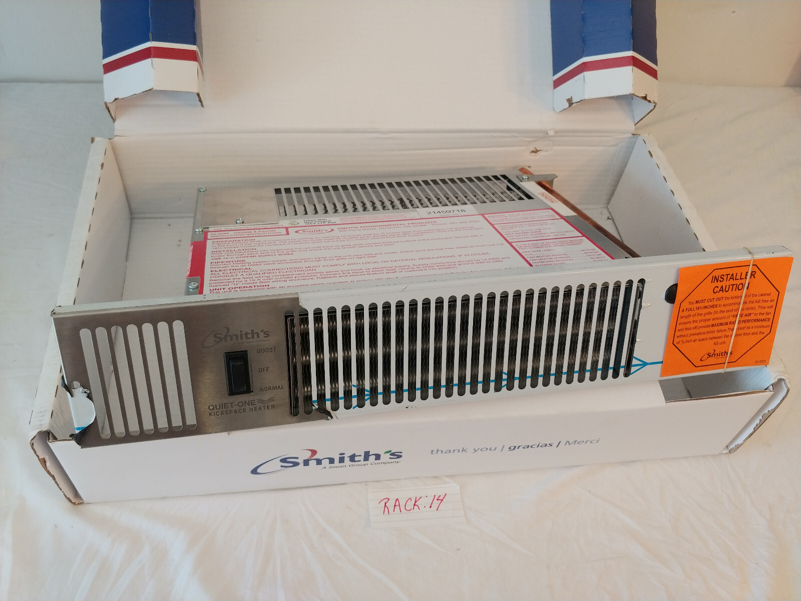 Quiet-One 2000 Series Hydronic Kickspace Heater KS-2008 | eBay