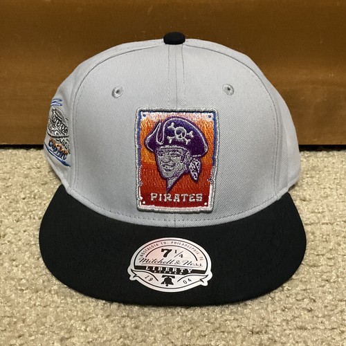 Topps Chrome x Mitchell & Ness Pittsburgh Pirates Cosmic Grey Fitted 7 1/4 NEW! - Picture 2 of 7