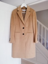 Hobbs Tilda Wool Coat Beige Camel Size Uk 8 (us 4) 100% Wool Smart Coat