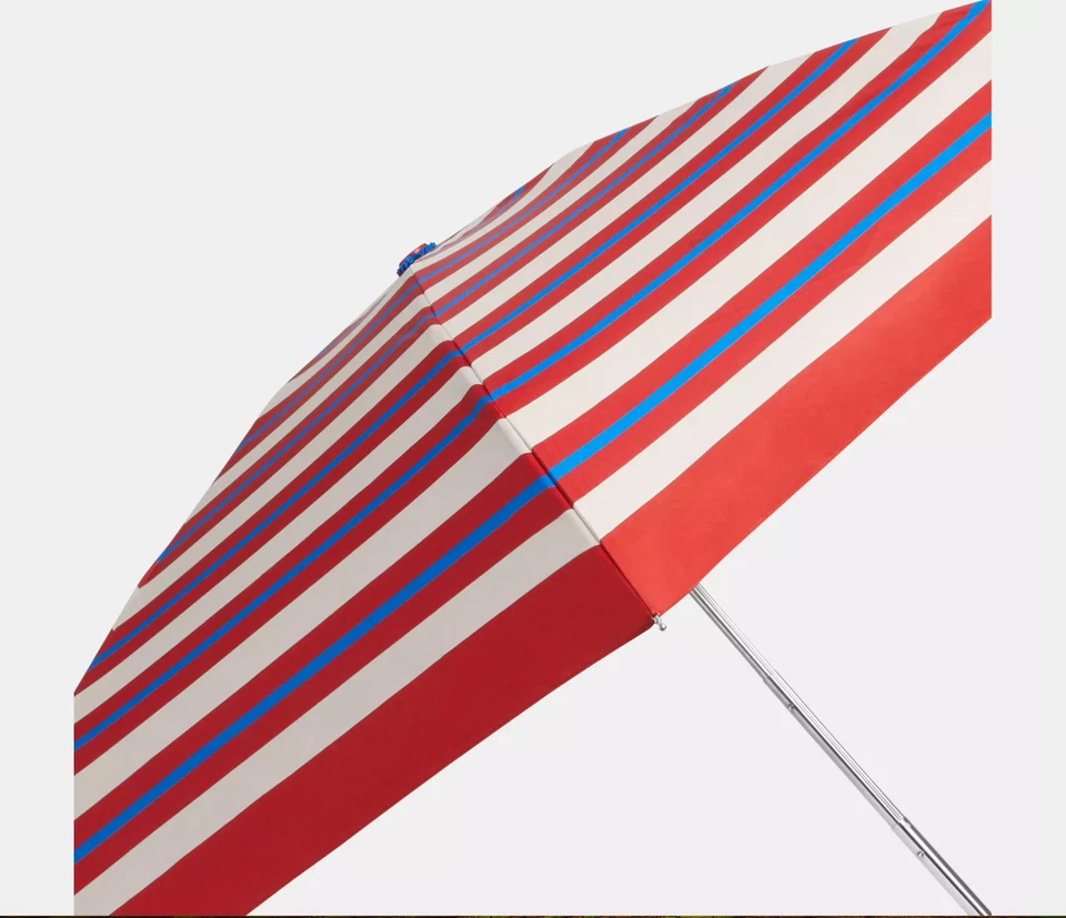 Mini paraguas Coach con protección UV estampado de rayas Foto 2 de 2