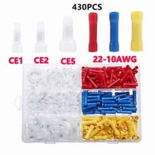 Electrical Wire Connectors Closed End Wire Crimp Connector Butt Connector 430PCS
