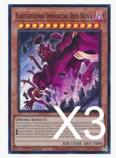3X Earthbound Immortal MZTM-EN044 Red Nova Super Rare YUGIOH