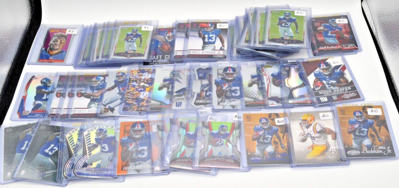 Odell Beckham Jr Rookie Card Lot (156 Total OBJ RC Cards) 1/1, Autos ...