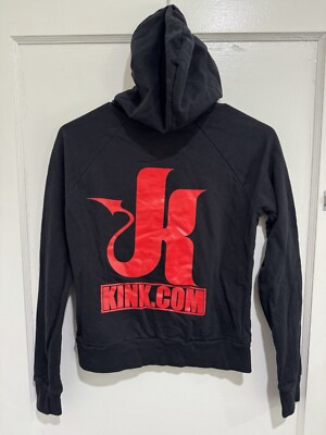 RARE Kink Women s Hoodie Sz Small Big Logo Studios Website Full Zip Jacket Y2k
