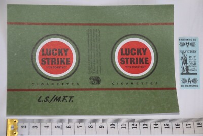 cigarette packet green WWII WW2 US ARMY LUCKY STRIKE GREEN WARTIME TYPE CIGARETTE PACKET COPY  WRAPPER