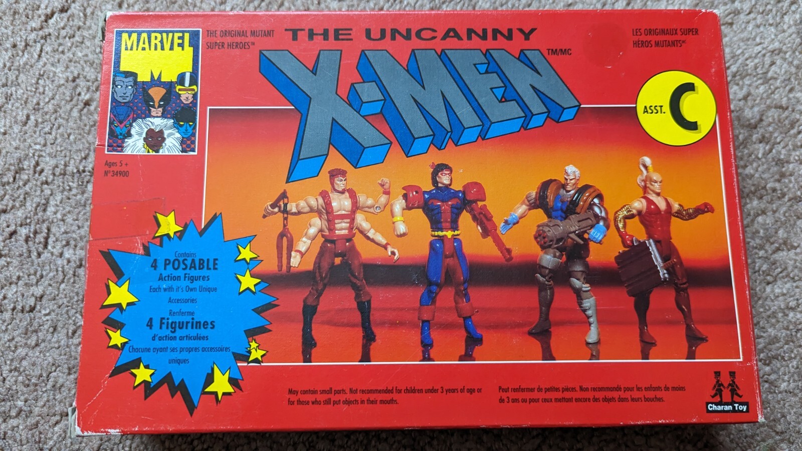 MARVEL Uncanny XMen Action Figures BOXED LOT OF 3 Charan Toy 1993 NISP
