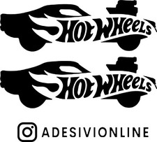 Adesivo Pretagliato  Coppia Scritta Logo Hot Wheels Car  Tuning 🚗
