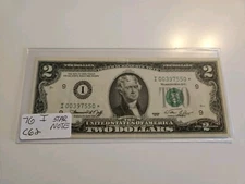 1976 $2 Federal Reserve Note Minneapolis **STAR** Uncirculated #00397550*