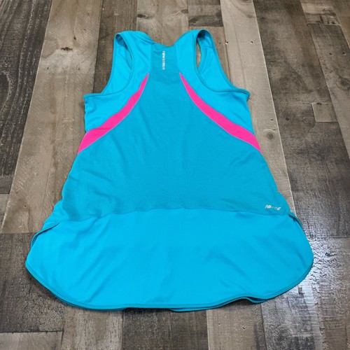 New Balance Tank M Medium Blue NB Ice Running Racerback Solid Pullover Womens