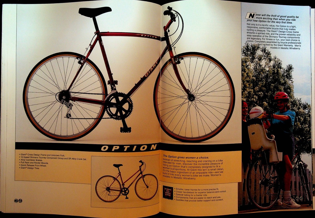 Giant Bicycles Catalog 1992 Mountain Cross AFS Racing Road