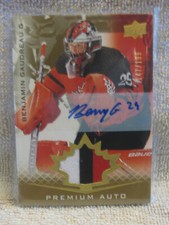 2021 Upper Deck Team Canada Juniors /199 Benjamin Gaudreau Tier 1 #39 Patch Auto